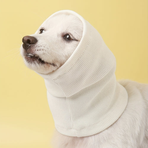 Snood apaisant pour chien avec cache-oreilles - Vêtement de protection anti-anxiété élégant