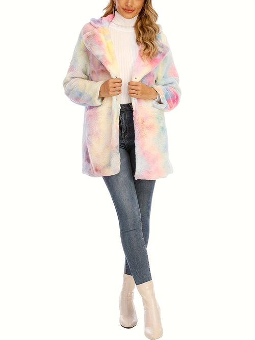 Manteau ample en peluche chaud d'hiver, vêtement d'extérieur teddy à manches longues décontracté, vêtements pour femmes SUN N.