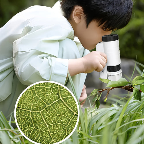 Microscope portable pour enfants - Zoom 60X-200X avec lumière LED SUN N.