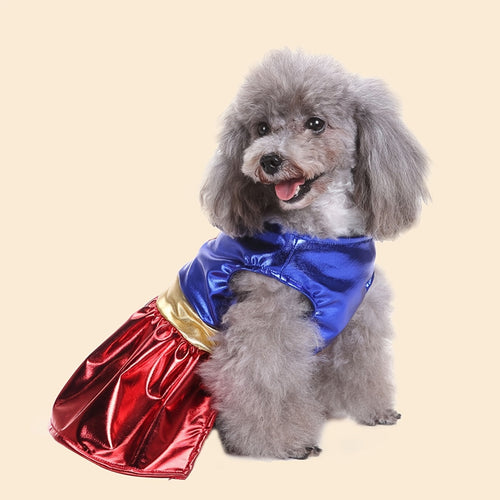 Costume de super-héros pour chien avec cape - Bleu et rouge pour petites races SUN N.