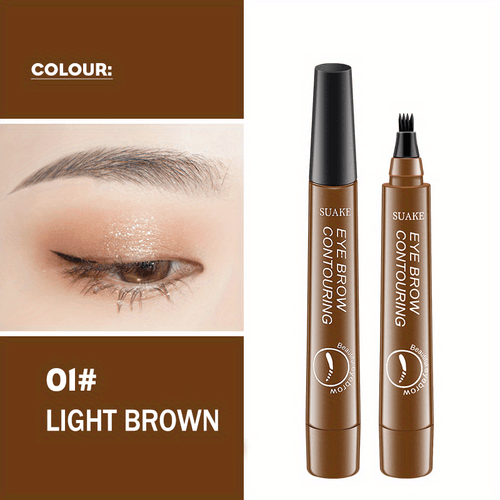 Crayon à sourcils à quatre pointes, étanche et résistant à la transpiration avec tenue longue durée SUN N.