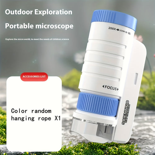 Microscope portable pour enfants - Zoom 60X-200X avec lumière LED SUN N.