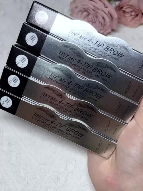 Crayon à sourcils à quatre pointes, étanche et résistant à la transpiration avec tenue longue durée SUN N.