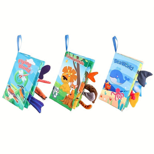 Livres en tissu pour bébés - Jouets sensoriels toucher et sentir SUN N.