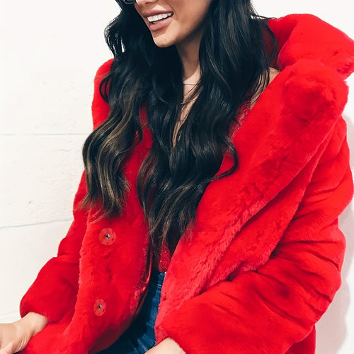 Manteau ample en peluche chaud d'hiver, vêtement d'extérieur teddy à manches longues décontracté, vêtements pour femmes SUN N.