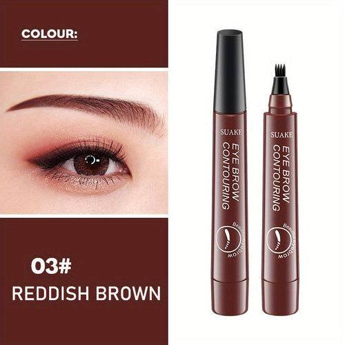 Crayon à sourcils à quatre pointes, étanche et résistant à la transpiration avec tenue longue durée SUN N.