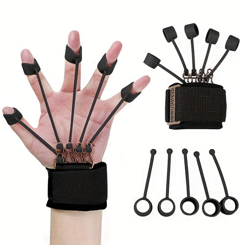 Exerceur de doigts en silicone bleu - Renforceur de main et entraîneur de flexibilité