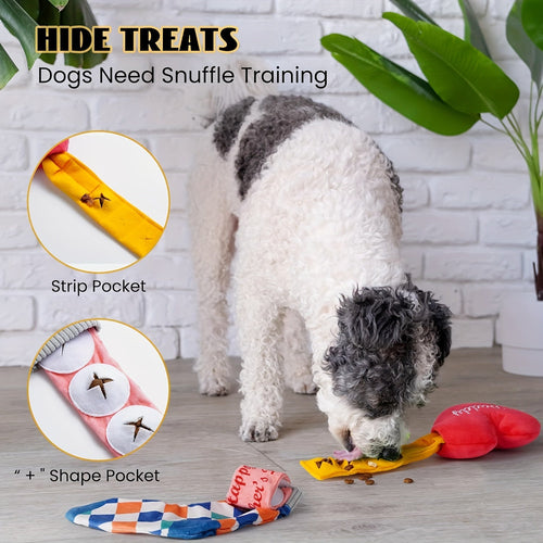 Lot de 5 jouets en peluche Nocciola - Jouets interactifs avec couineur SUN N.