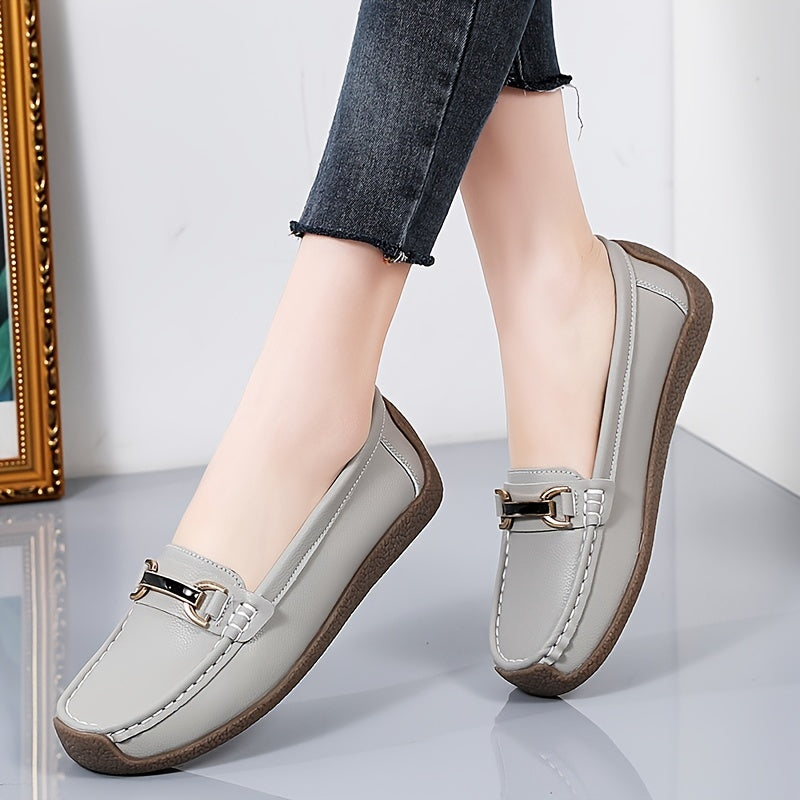 Mocassins noirs femme à enfiler - Semelle TPR antidérapante, ballerines confort quotidien