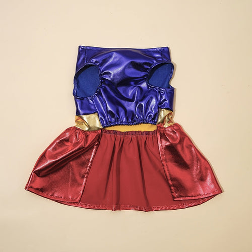 Costume de super-héros pour chien avec cape - Bleu et rouge pour petites races SUN N.