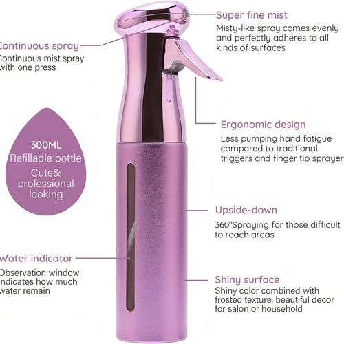 electric continuous spray bottle 300ml for hair styling