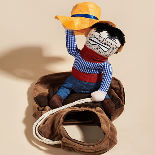 Déguisement drôle de cowboy cavalier pour chiens et chats - Costume Halloween pour animaux