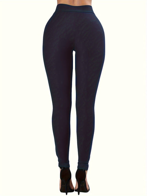Leggings tendance automne-hiver + sexy occidentaux à lacets avec double rangée d'œillets, pantalons chevillés à nouer pour femmes, coupe ajustée couleur unie SUN N.