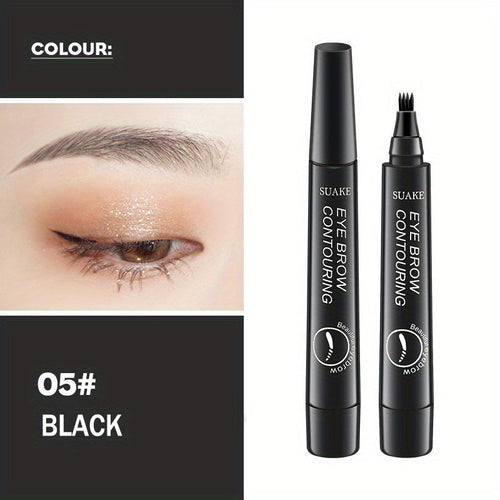 Crayon à sourcils à quatre pointes, étanche et résistant à la transpiration avec tenue longue durée SUN N.