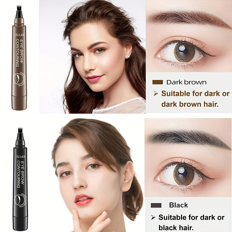 Crayon à sourcils à quatre pointes, étanche et résistant à la transpiration avec tenue longue durée SUN N.