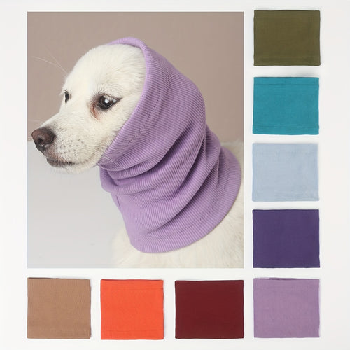 Snood apaisant pour chien avec cache-oreilles - Vêtement de protection anti-anxiété élégant