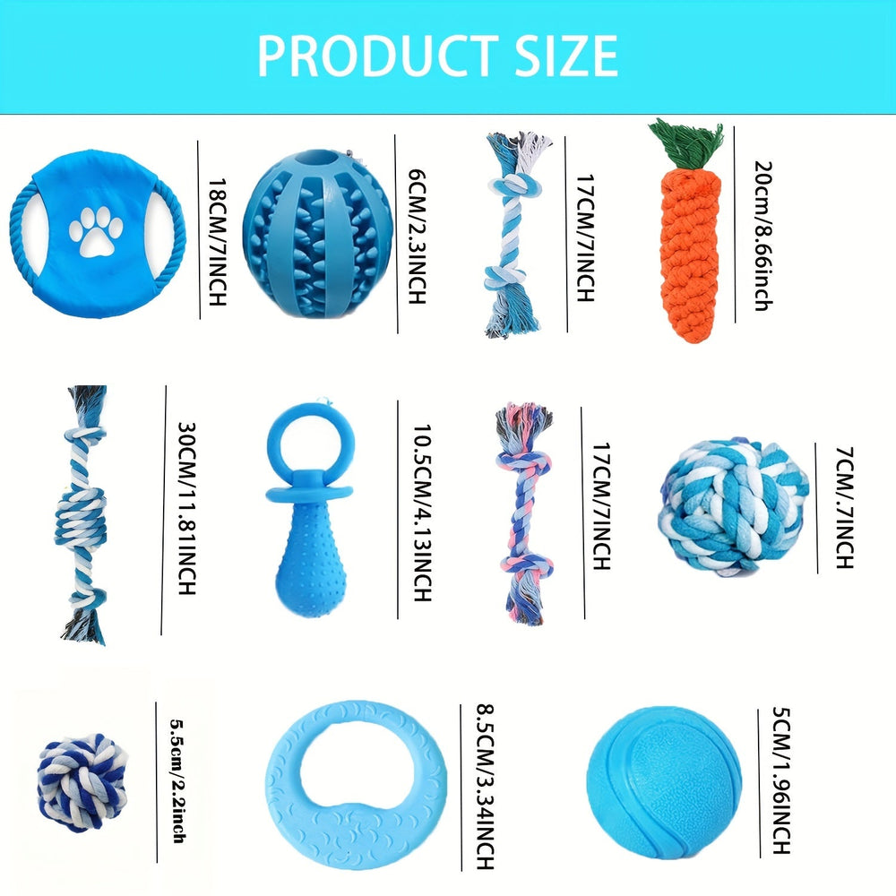 Lot de 17 jouets pour chiots - Jouets à mâcher et balle interactive SUN N.