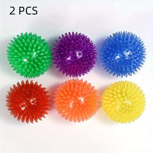 Lot de 2 balles épineuses avec couineur pour chiens - Jouet durable SUN N.