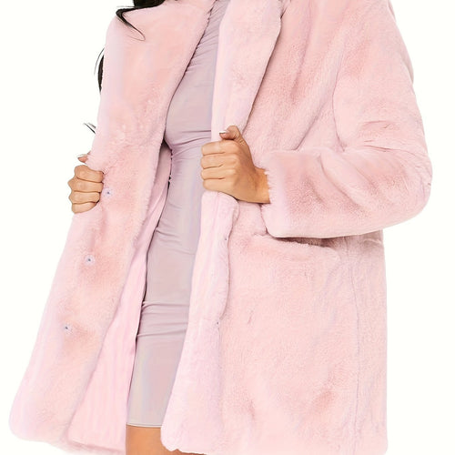 Manteau ample en peluche chaud d'hiver, vêtement d'extérieur teddy à manches longues décontracté, vêtements pour femmes SUN N.