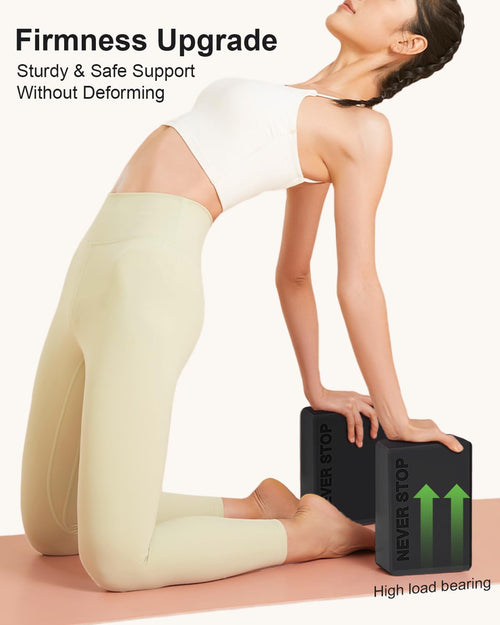 Bloc de Yoga KEEP, mousse EVA à haute densité, lot de 2 blocs de yoga avec surface texturée antidérapante, soutenant, léger - Idéal pour le yoga SUN N.