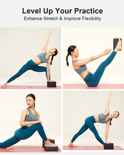 Bloc de Yoga KEEP, mousse EVA à haute densité, lot de 2 blocs de yoga avec surface texturée antidérapante, soutenant, léger - Idéal pour le yoga SUN N.