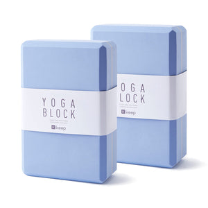 Bloc de Yoga KEEP, mousse EVA à haute densité, lot de 2 blocs de yoga avec surface texturée antidérapante, soutenant, léger - Idéal pour le yoga SUN N.