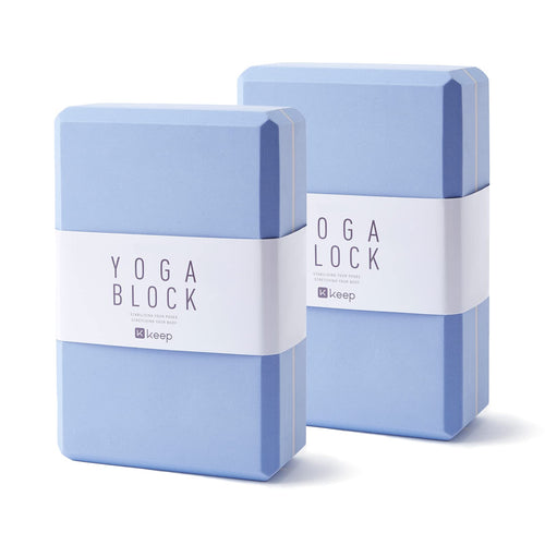 Bloc de Yoga KEEP, mousse EVA à haute densité, lot de 2 blocs de yoga avec surface texturée antidérapante, soutenant, léger - Idéal pour le yoga SUN N.