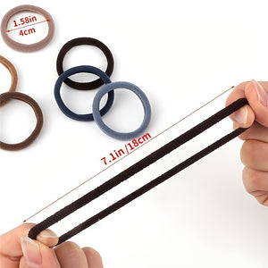 Elastic Hair Ties Set 50pcs Ponytail Holders Solid Color Hair Accessories