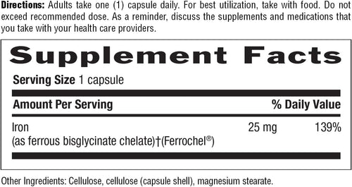 Country Life Easy Iron 25 mg Capsules - Ferchel Doux Non Constipant - Complément Vitaminé Végétalien pour Femmes et Hommes - Soutient l'Énergie du Corps SUN N.