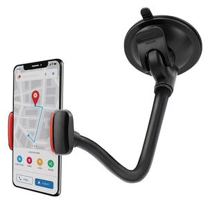 Support de téléphone réglable CHARGEWORX pour pare-brise de voiture, support de téléphone portable avec col de cygne flexible de 14,75", ventouse, pince antidérapante, rotation à 360 degrés pour iPhone et Samsung SUN N.