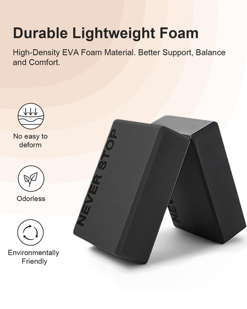 Bloc de Yoga KEEP, mousse EVA à haute densité, lot de 2 blocs de yoga avec surface texturée antidérapante, soutenant, léger - Idéal pour le yoga SUN N.
