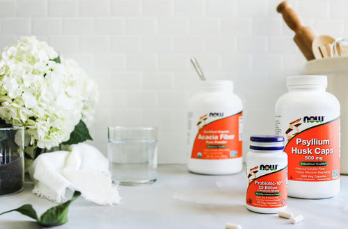 Compléments NOW Foods, Capsules de Cosses de Psyllium 500 mg, Vérifié par le Projet Non-OGM, Fibre Soluble Naturelle, Santé Intestinale*, 200 Capsules Végétales SUN N.