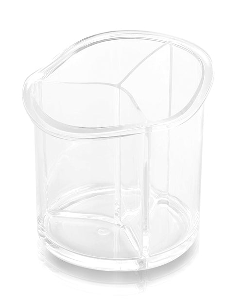 BINO La Triade' Organisateur de maquillage et bijoux en acrylique à 3 compartiments, support de beauté cosmétique clair et transparent, transparent SUN N.