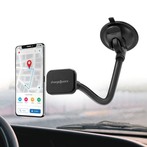 Support de téléphone réglable CHARGEWORX pour pare-brise de voiture, support de téléphone portable avec col de cygne flexible de 14,75", ventouse, pince antidérapante, rotation à 360 degrés pour iPhone et Samsung SUN N.