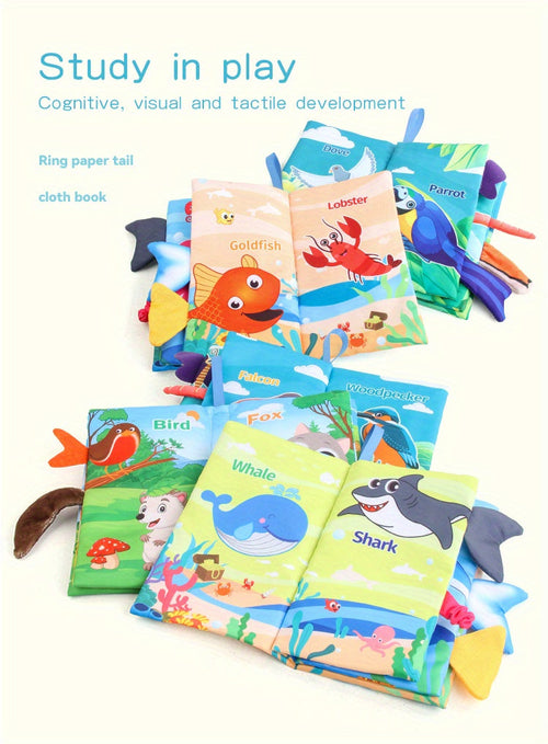 Livres en tissu pour bébés - Jouets sensoriels toucher et sentir SUN N.