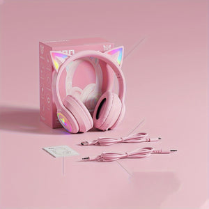 Casque gaming ONIKUMA avec oreilles de chat - Bluetooth, réduction de bruit, son haute qualité