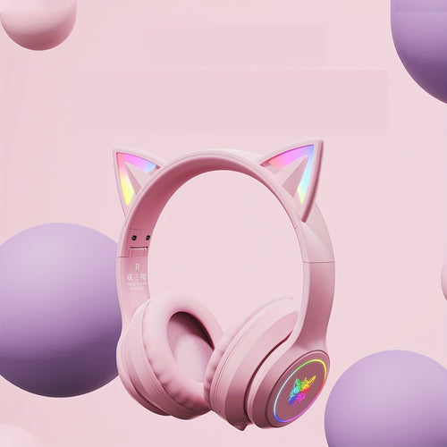 Casque gaming ONIKUMA avec oreilles de chat - Bluetooth, réduction de bruit, son haute qualité
