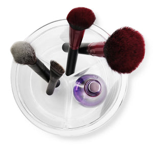 BINO La Triade' Organisateur de maquillage et bijoux en acrylique à 3 compartiments, support de beauté cosmétique clair et transparent, transparent SUN N.