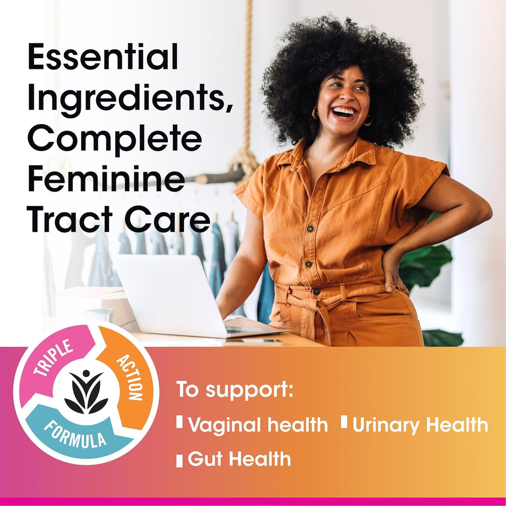 vH Essentials Probiotiques pour Femmes avec Prébiotiques, Canneberge et Vitamine C - 60 Gélules (Approvisionnement de 30 Jours) - Probiotiques pour Femmes pour Soutenir l'Équilibre Intestinal, la Santé Féminine et la Santé des Voies Urinaires pour Femmes SUN N.