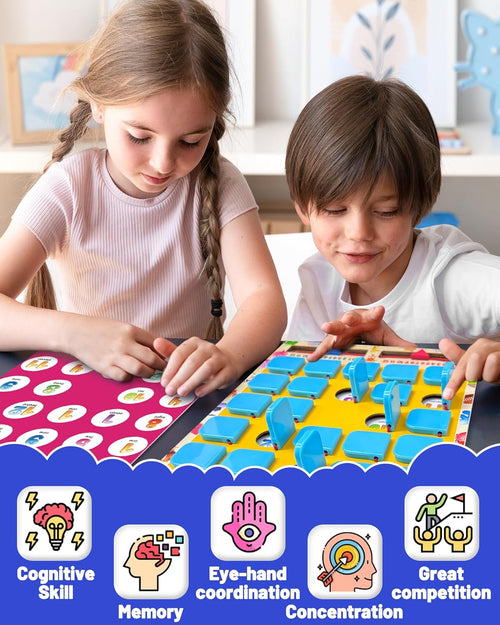 Jeu de mémoire assorti pour enfants 3-8 ans - Jouet de voyage et jeu de société SUN N.