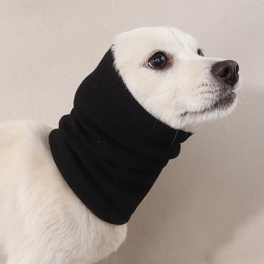 Snood apaisant pour chien avec cache-oreilles - Vêtement de protection anti-anxiété élégant