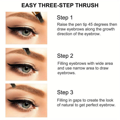 Crayon à sourcils à quatre pointes, étanche et résistant à la transpiration avec tenue longue durée SUN N.