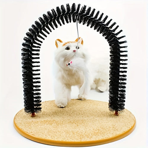 Arche de toilettage pour chat - Brosse de massage et grattoir SUN N.