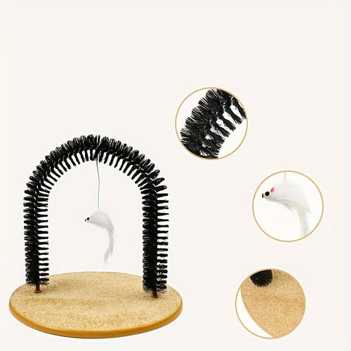 Arche de toilettage pour chat - Brosse de massage et grattoir SUN N.
