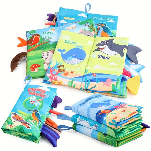 Livres en tissu pour bébés - Jouets sensoriels toucher et sentir SUN N.