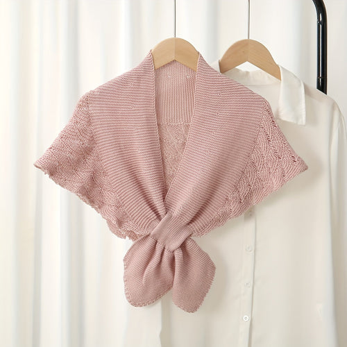 Châle en fil ajouré élégant pour femmes - Léger, respirant en polyester, parfait pour superposer ou porter seul, lavable en machine, écharpe décontractée pour le week-end | Châle polyvalent | Tricot élégant, châles pour l'hiver SUN N.