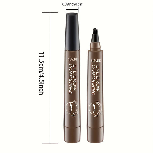 Crayon à sourcils à quatre pointes, étanche et résistant à la transpiration avec tenue longue durée SUN N.