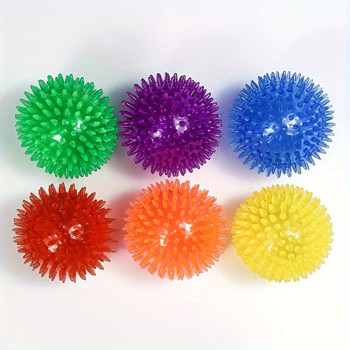 Lot de 2 balles épineuses avec couineur pour chiens - Jouet durable SUN N.