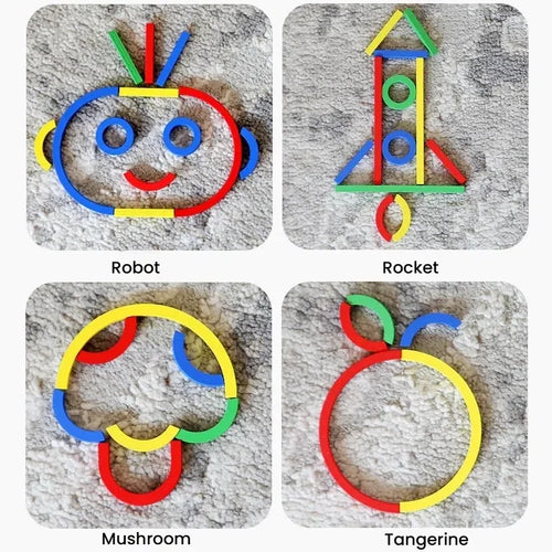 Jouet Puzzle miroir Montessori pour enfants, jouets éducatifs précoces en bois, pensée logique, entraînement spatial, jeu de cerveau, jouet de voyage, cadeaux SUN N.
