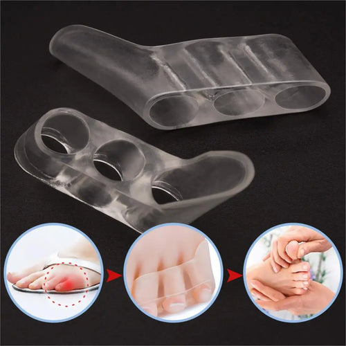 Lisseur en gel de silicone transparent, outils de soin des pieds Little Parker Bunion, protecteur d'instituts, 3 trous, 2 pièces SUN N.
